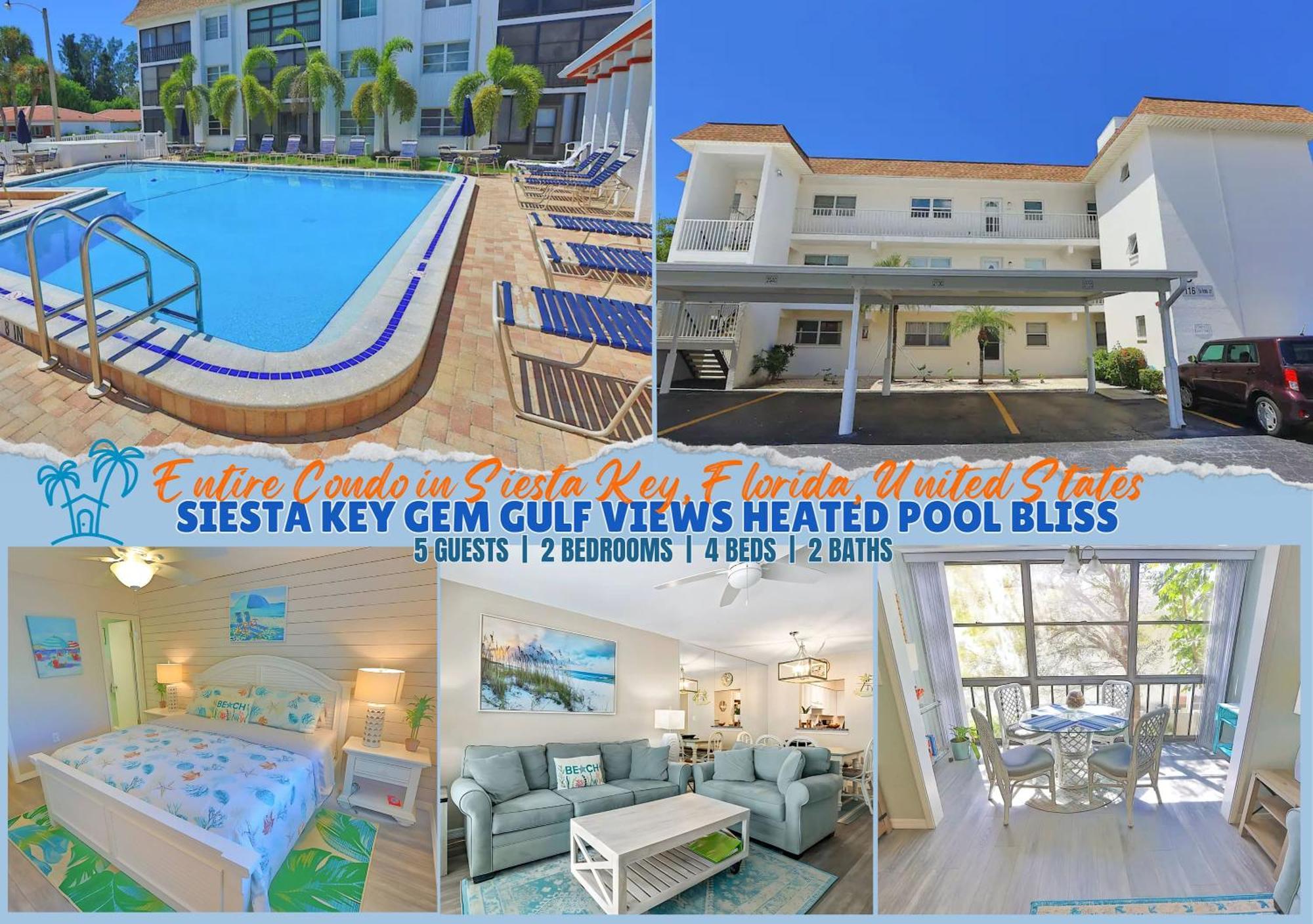 Updated Condo With Pool, Walk To Crescent Beach & Restaurants! Sarasota megye Kültér fotó
